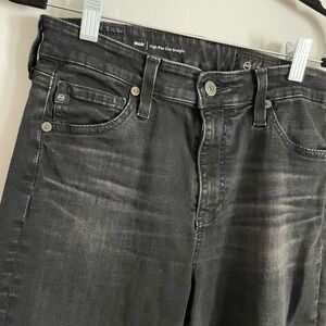 AG Adriano Goldschmied Mari Jeans Womens 28 Black High Rise Slim Straight Denim